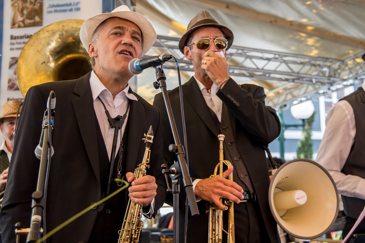 The band on stage